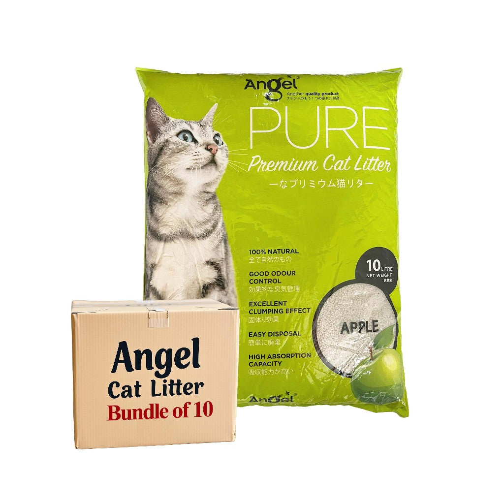 Angel Pure Premium Cat Litter Scented 10L Bundle Package