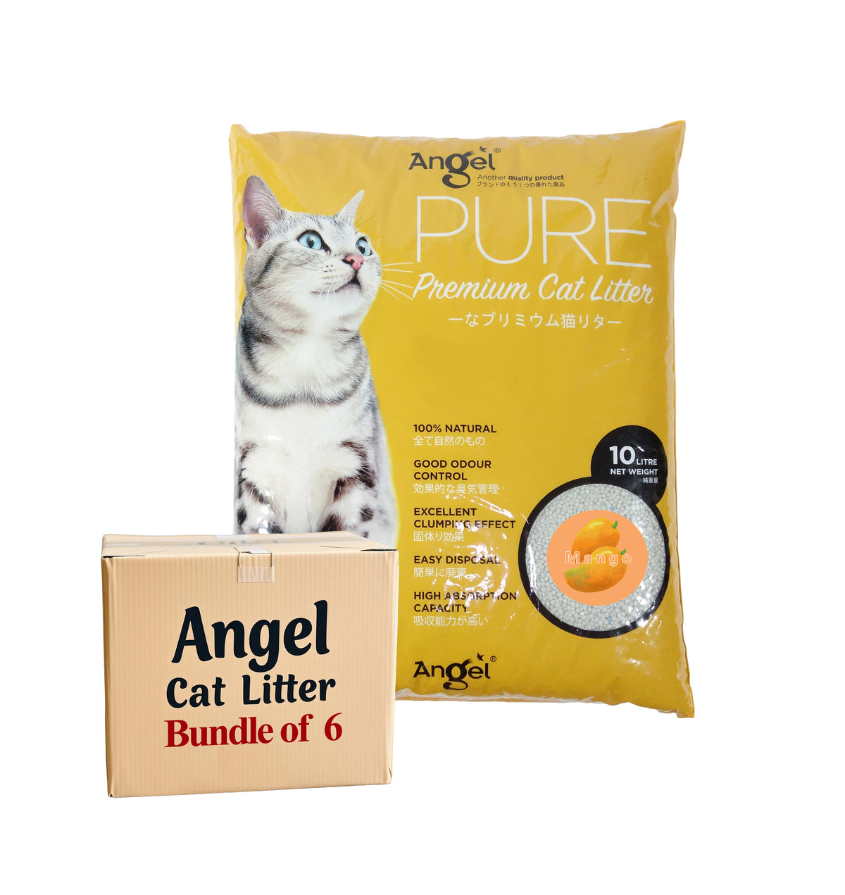 Angel Pure Premium Cat Litter Scented 10L