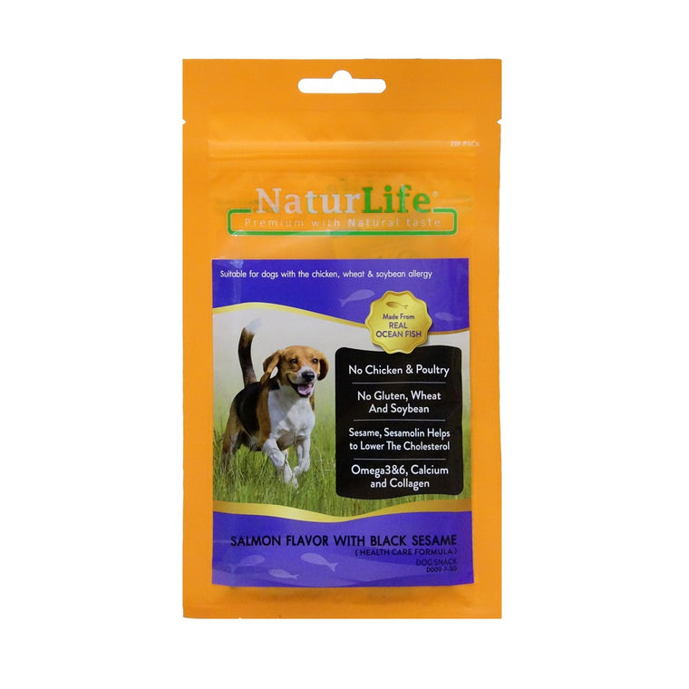 Naturlife Salmon Flavor with Black Sesame dog treats
