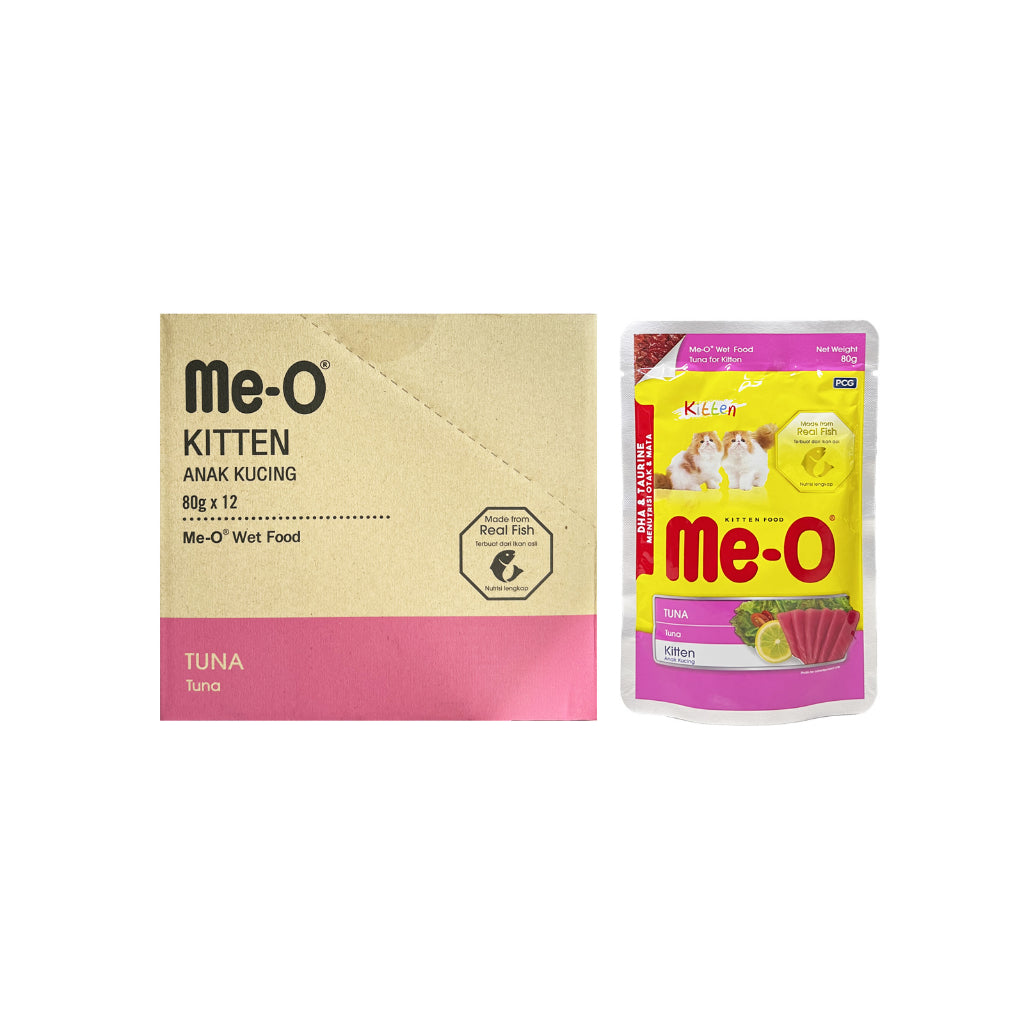ME-O Cat Wet Pouch for Kitten, Adult and Senior 80g (12pkt/ctn)