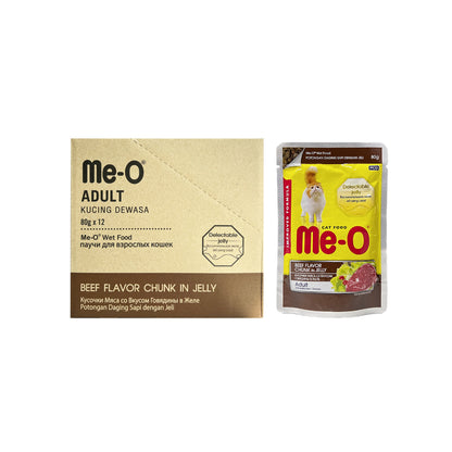 ME-O Cat Wet Pouch for Kitten, Adult and Senior 80g (12pkt/ctn)