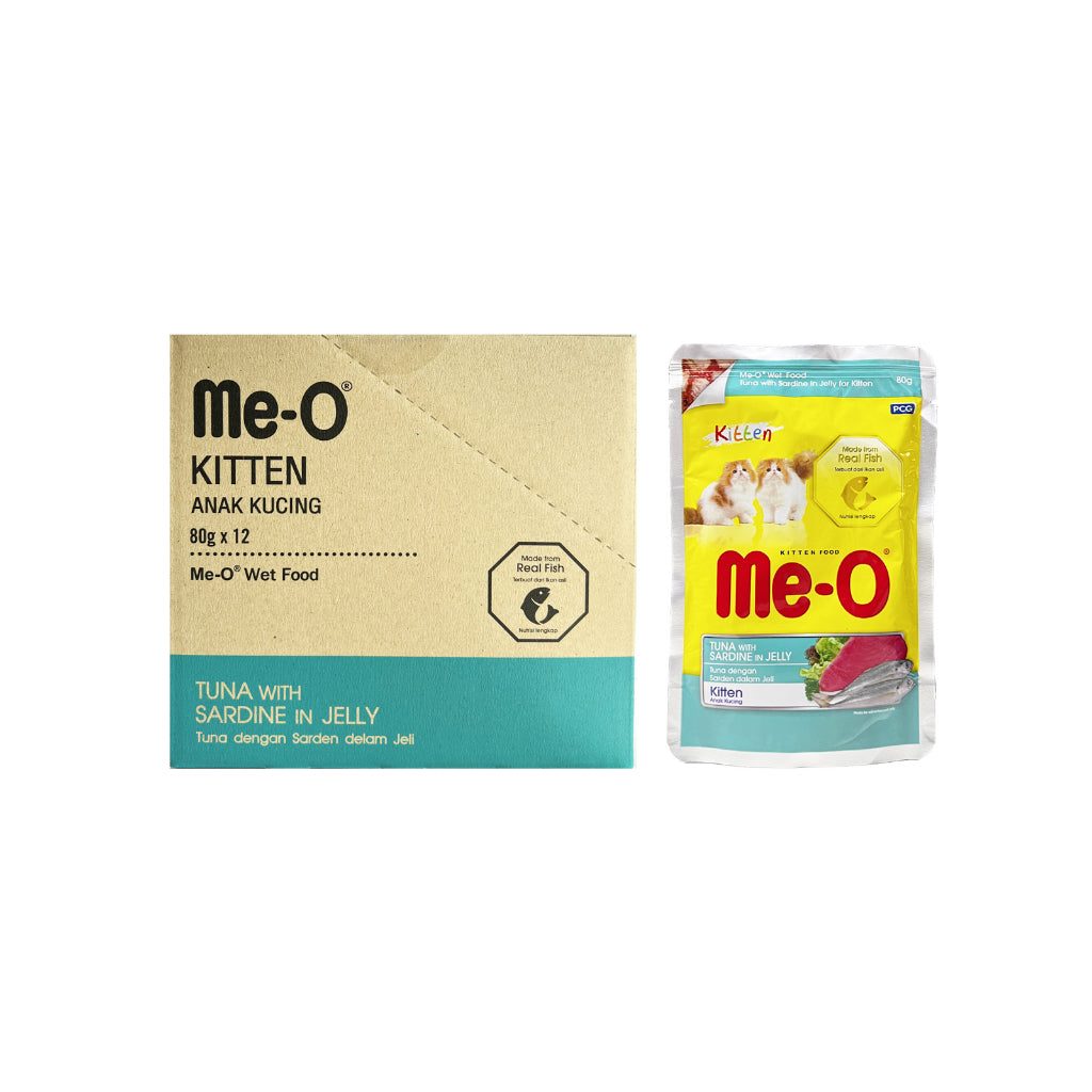 ME-O Cat Wet Pouch for Kitten, Adult and Senior 80g (12pkt/ctn)