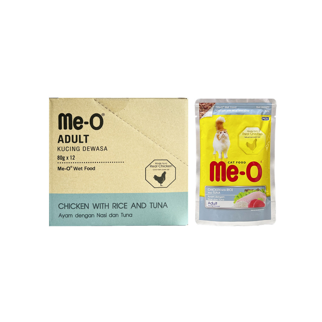 ME-O Cat Wet Pouch for Kitten, Adult and Senior 80g (12pkt/ctn)
