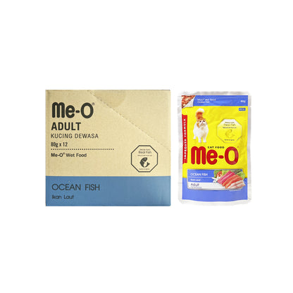 ME-O Cat Wet Pouch for Kitten, Adult and Senior 80g (12pkt/ctn)