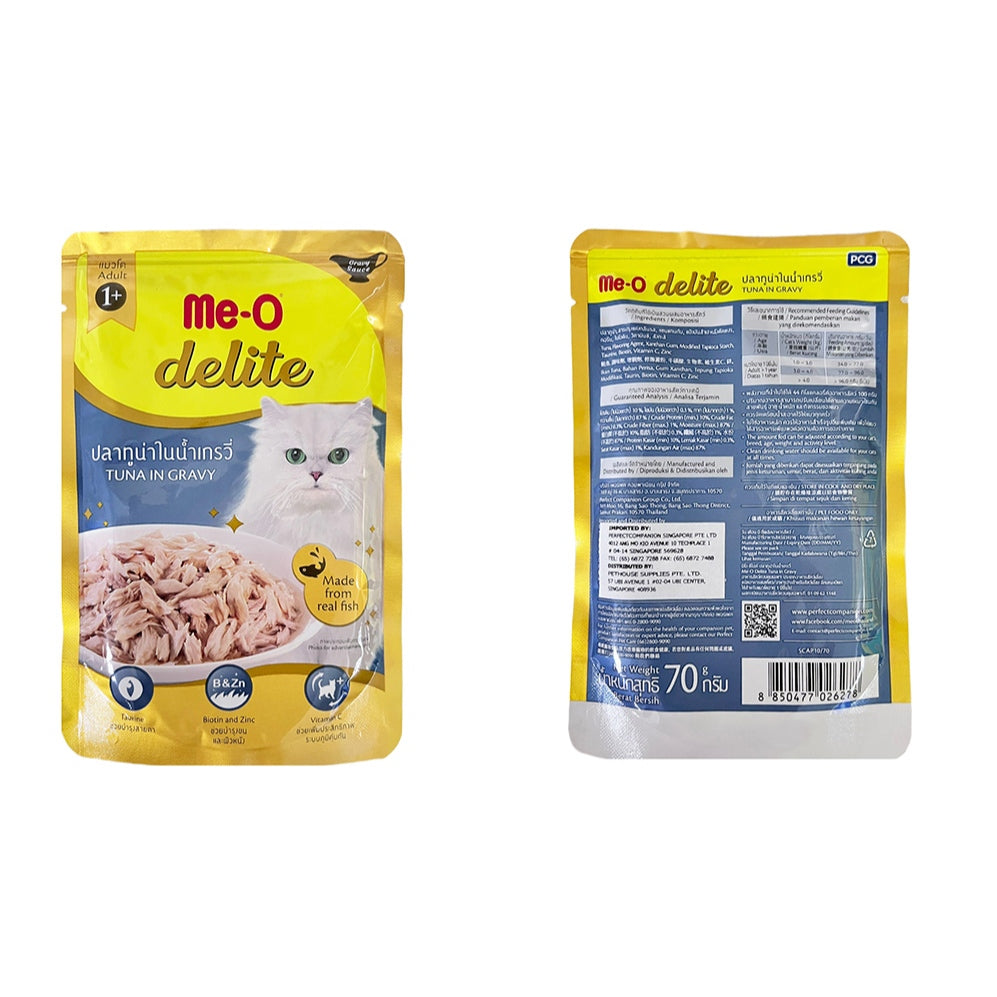 Me-O delite Cat Pouch Kitten, Adult and Senior 70g (12pkts/ctn)