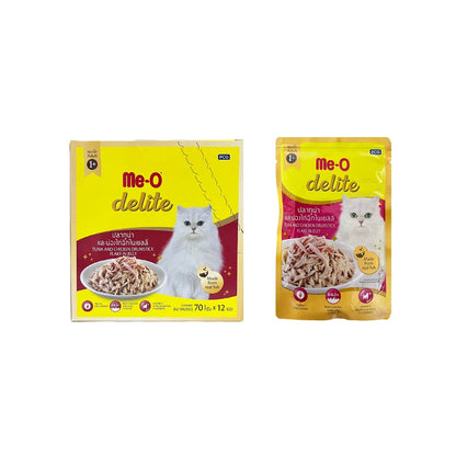 Me-O delite Cat Pouch Kitten, Adult and Senior 70g (12pkts/ctn)