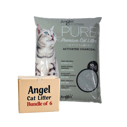 Angel Pure Premium Cat Litter Activated Charcoal 7kg Bundle Package