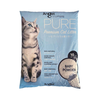 Angel Pure Premium Cat Litter 8kg/10L FREE Angel Premium Cat GRAVY Canned food