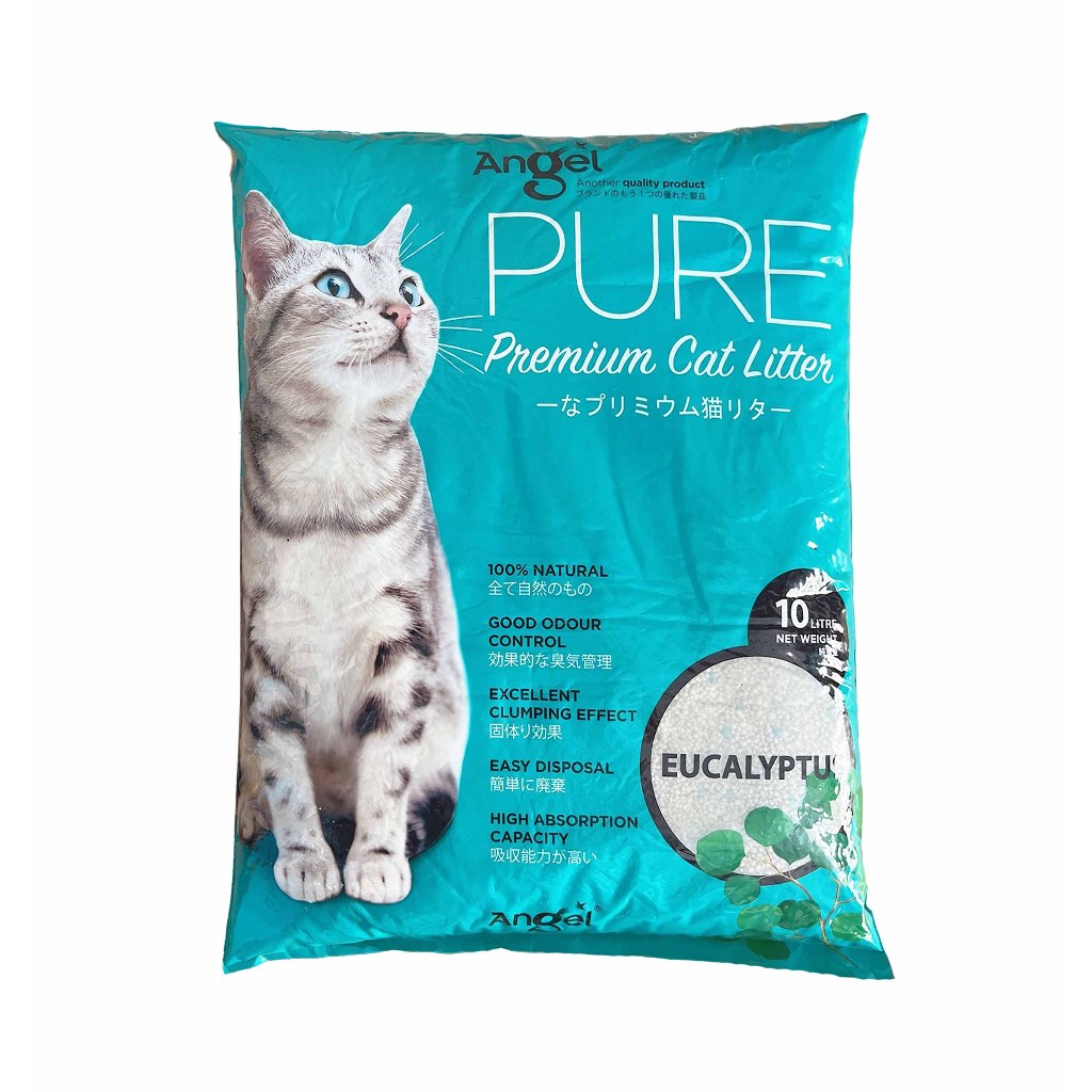Angel Pure Premium Cat Litter 8kg/10L FREE Angel Premium Cat GRAVY Canned food
