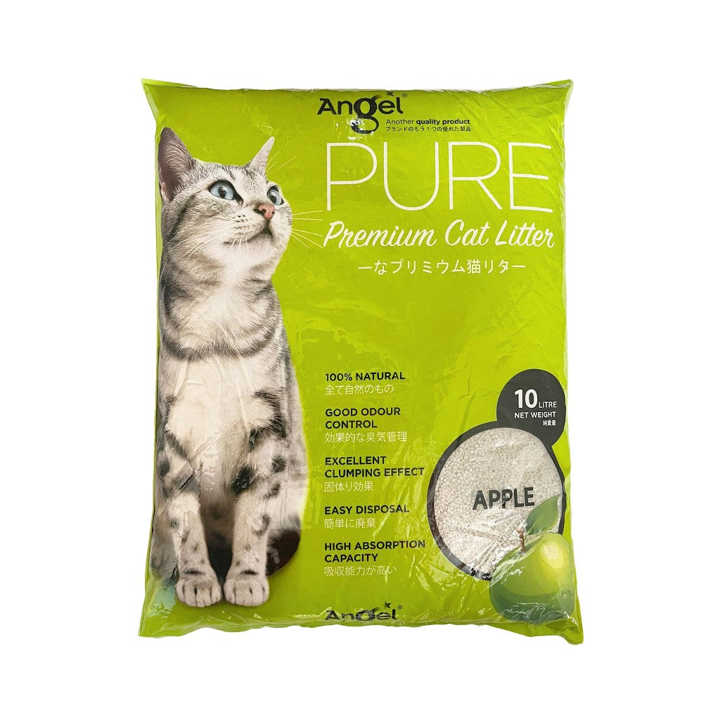 Angel Pure Premium Cat Litter 8kg/10L FREE Angel Premium Cat GRAVY Canned food