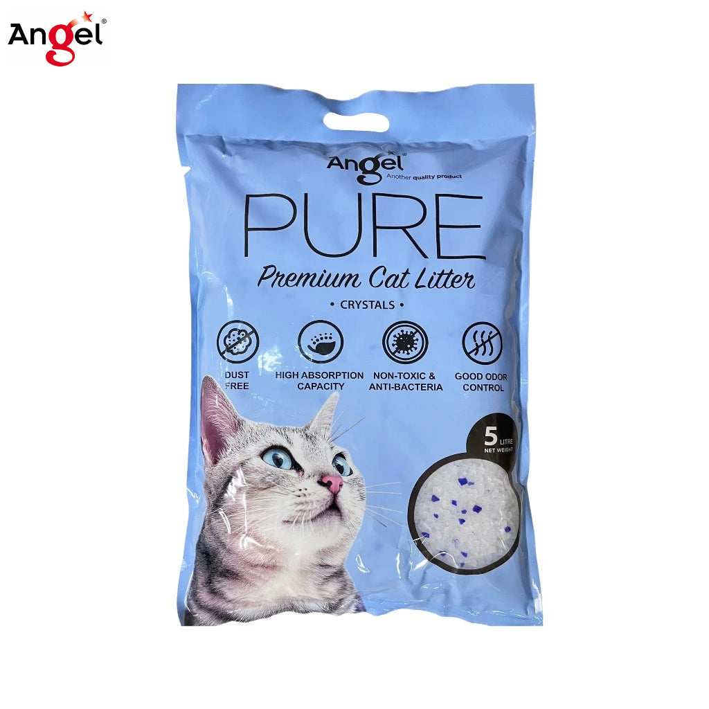 Angel Cassava Natural Cat Litter 6L / Angel Pure Crystals Cat Litter 5L