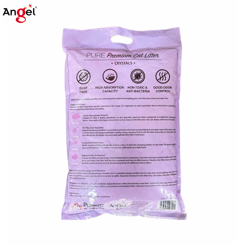 Angel Cassava Natural Cat Litter 6L / Angel Pure Crystals Cat Litter 5L