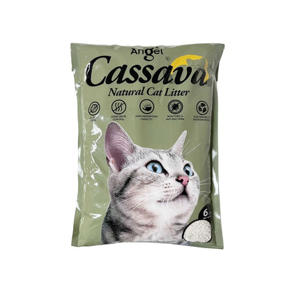 Angel Cassava Natural Cat Litter 6L / Angel Pure Crystals Cat Litter 5L