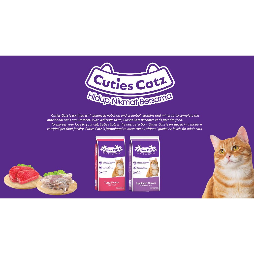 Cuties Catz Cat Dry food 22kg - Seafood / Tuna