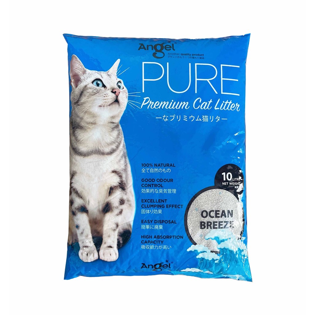 Angel Pure Premium Cat Litter 8kg/10L FREE Angel Premium Cat GRAVY Canned food