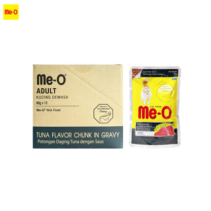 ME-O Cat Wet Pouch for Kitten, Adult and Senior 80g (12pkt/ctn)