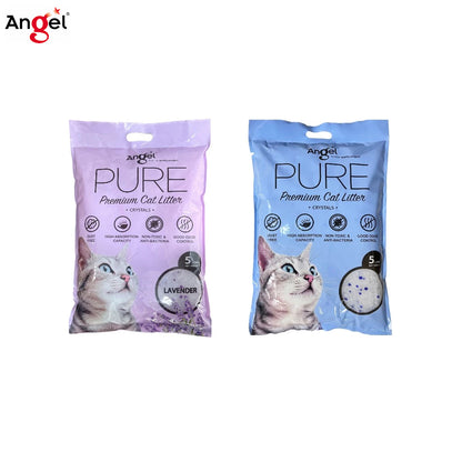 Angel Pure Crystals Cat Litter 5L/Angel Natural Cassava Cat Litter 6L – (6pkts/Ctn)