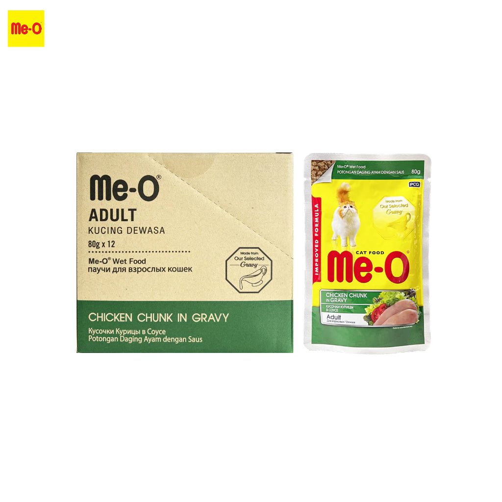 ME-O Cat Wet Pouch for Kitten, Adult and Senior 80g (12pkt/ctn)