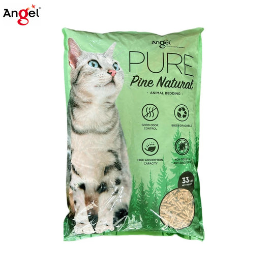 Angel Pine Natural Animal Bedding Cat Litter 15kg x 3packs