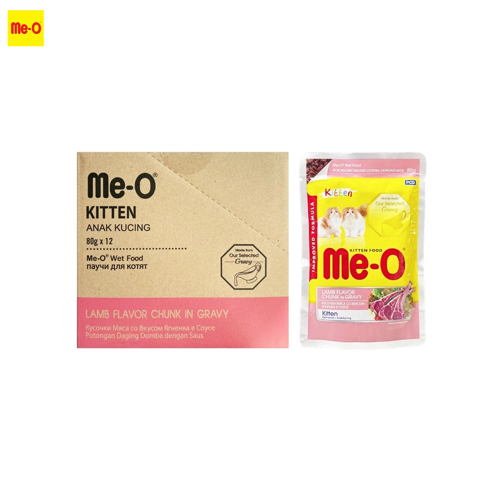 ME-O Cat Wet Pouch for Kitten, Adult and Senior 80g (12pkt/ctn)