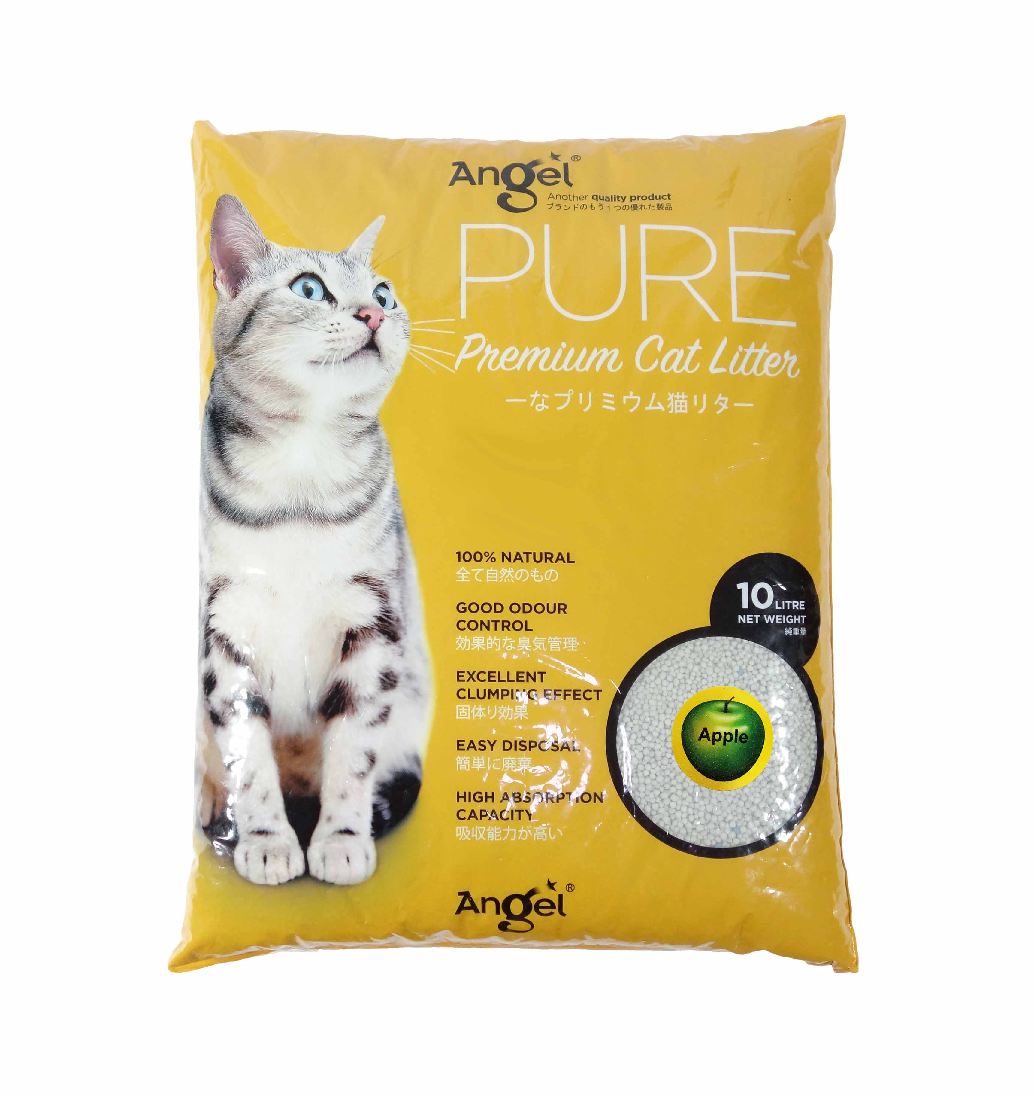 Angel Pure Premium Cat Litter 10L Apple Scented