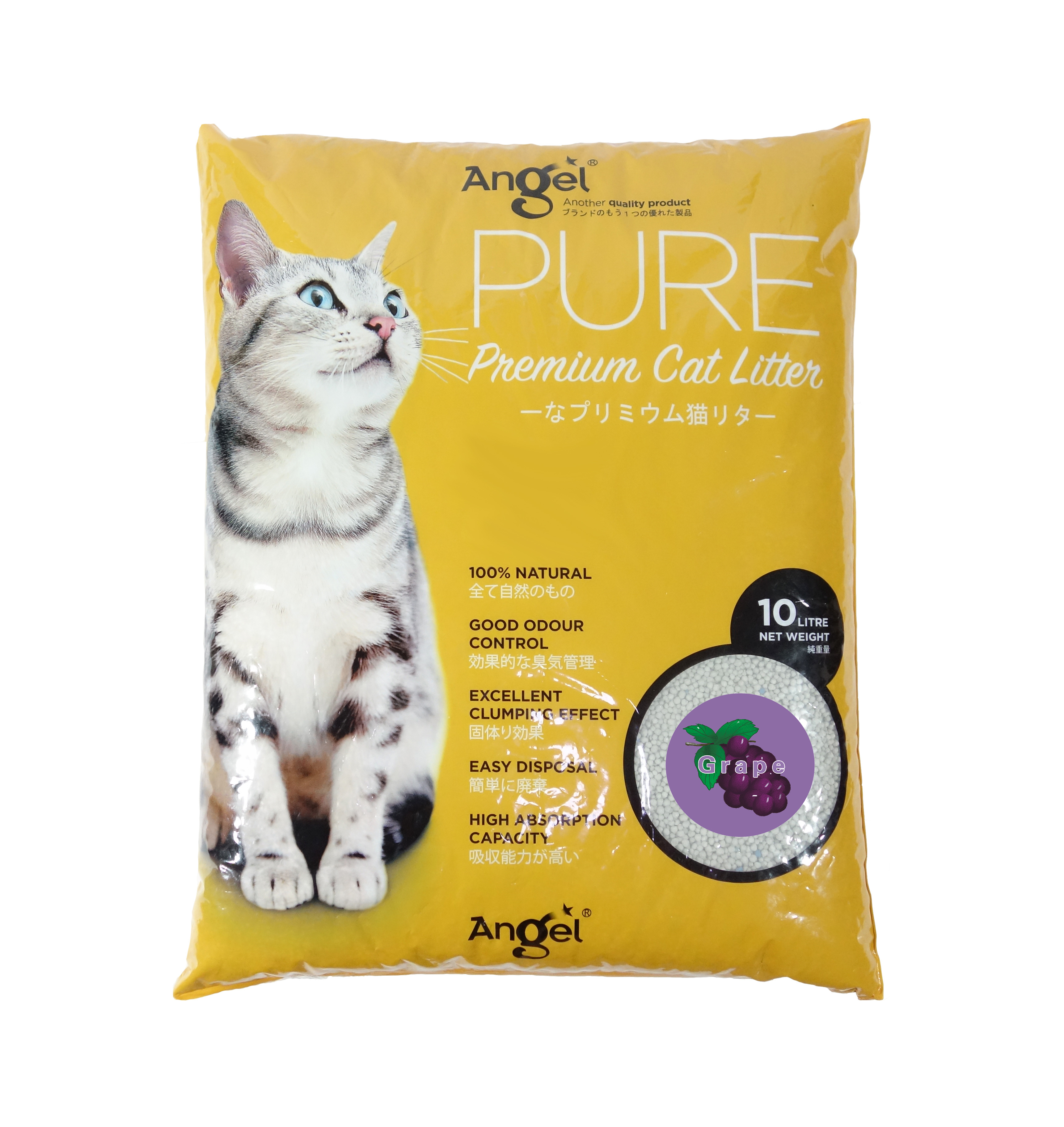 Angel Pure Premium Cat Litter 10L Grape Scented