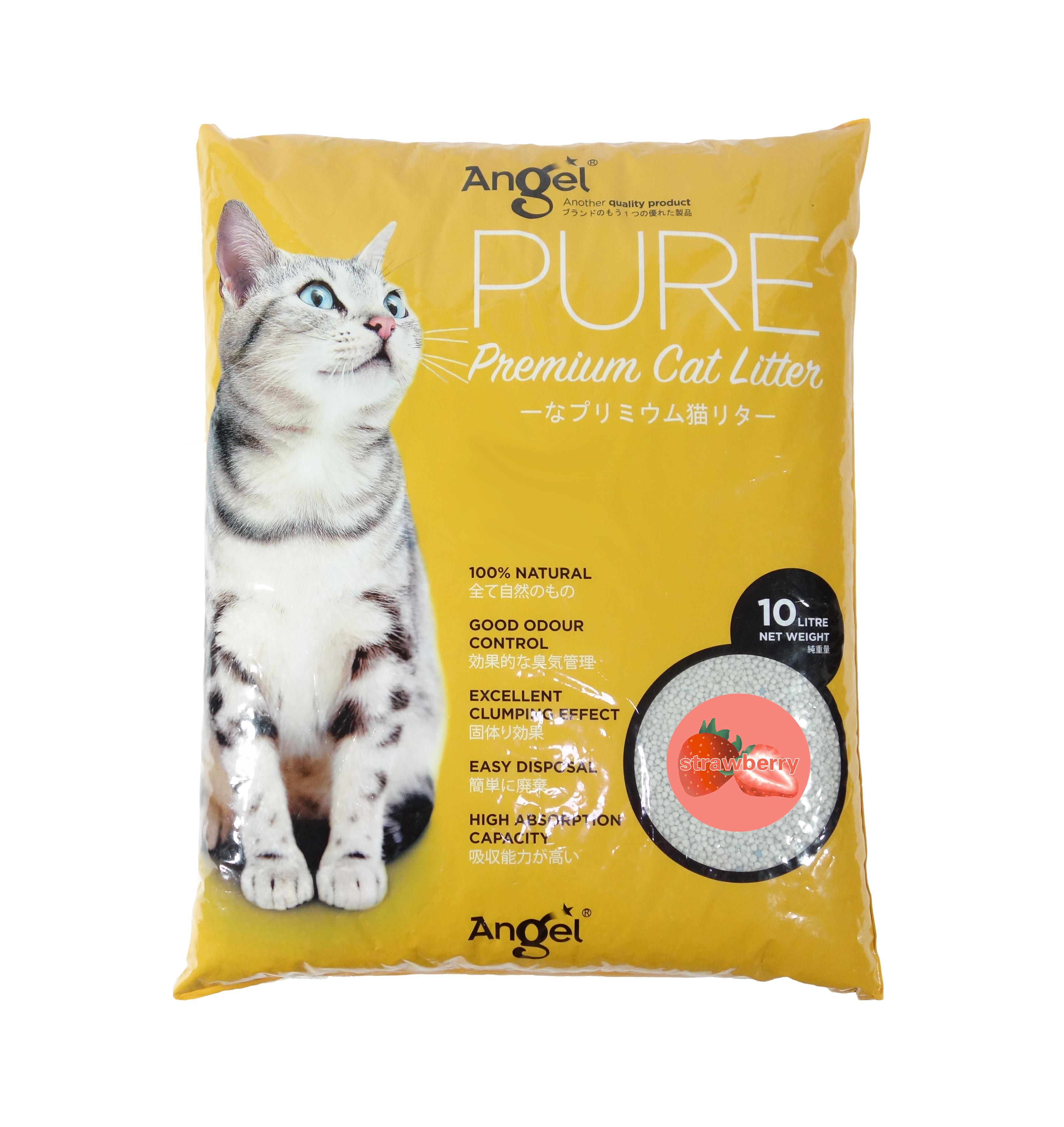 Angel Pure Premium Cat Litter 10L Strawberry Scented