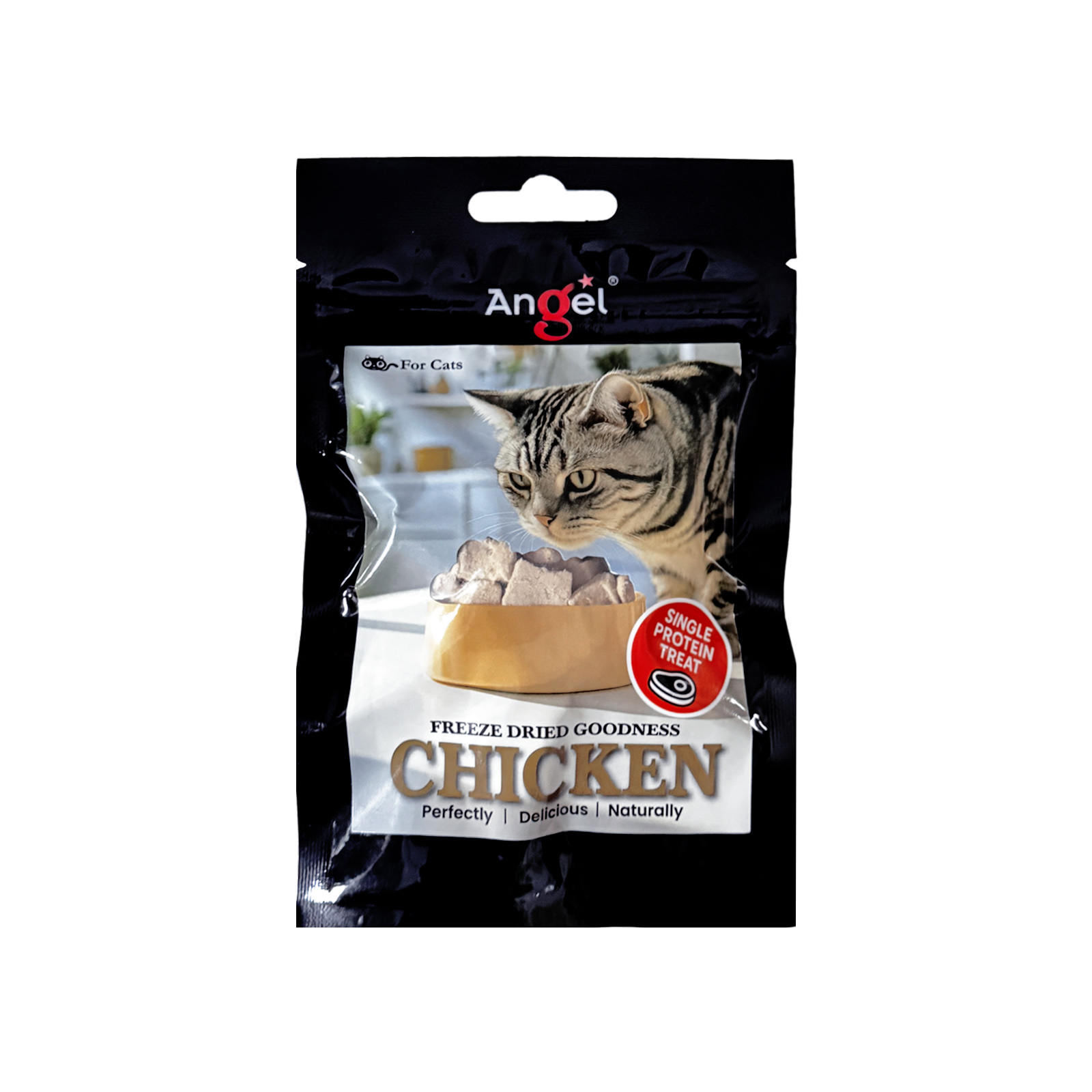 Angel Cat Treats Freeze Dried Chicken 10g Front 8886352130020