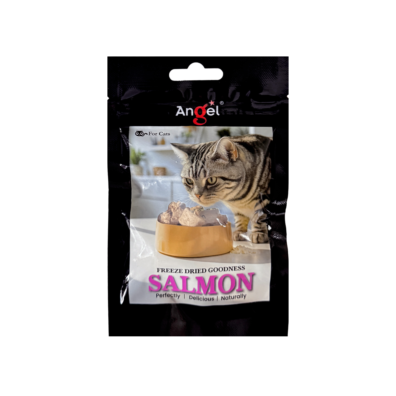 Angel Cat Treats Freeze Dried Salmon 10g Front 8886352130037