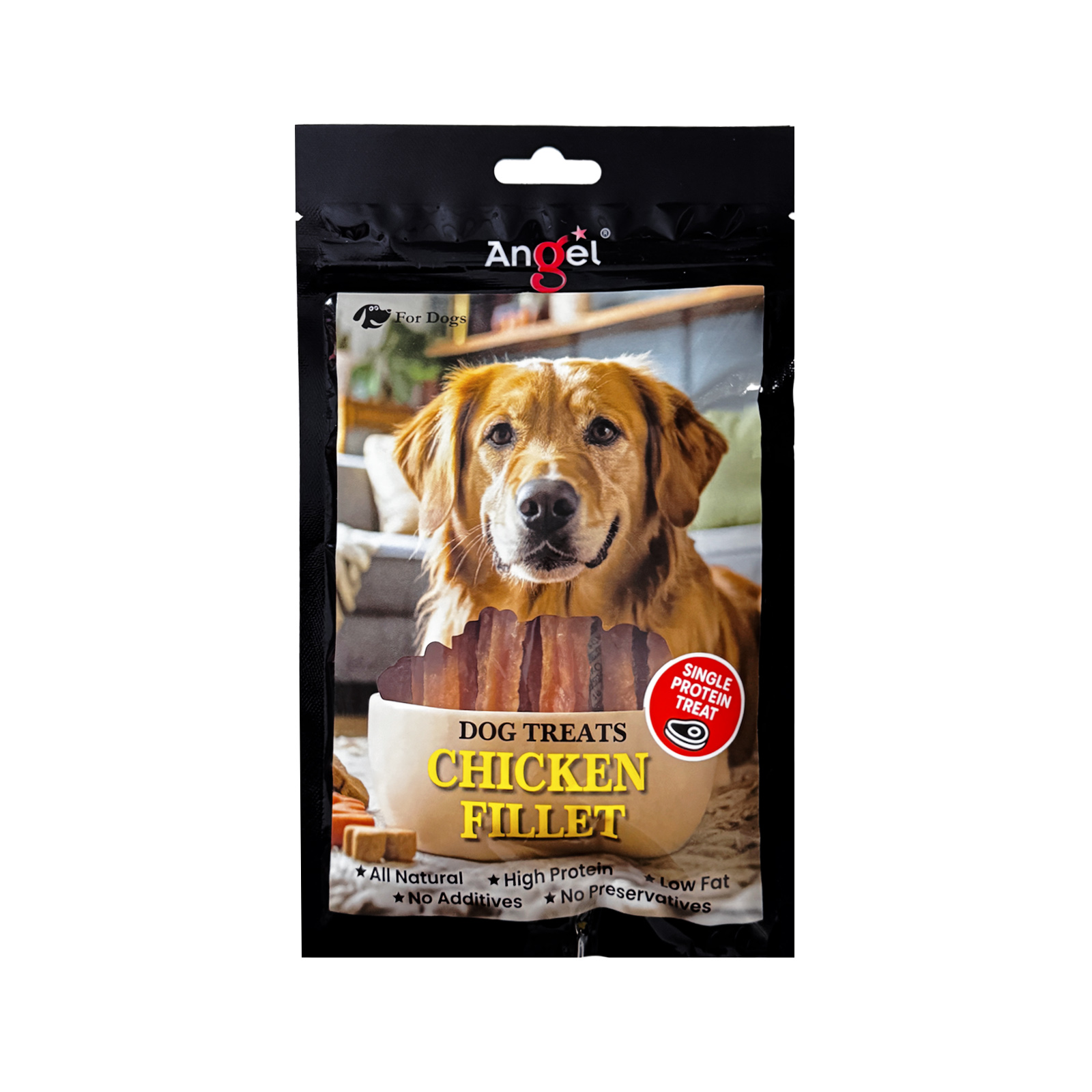 Angel Dog Treats Chicken Fillet 100g Front 8886352130075