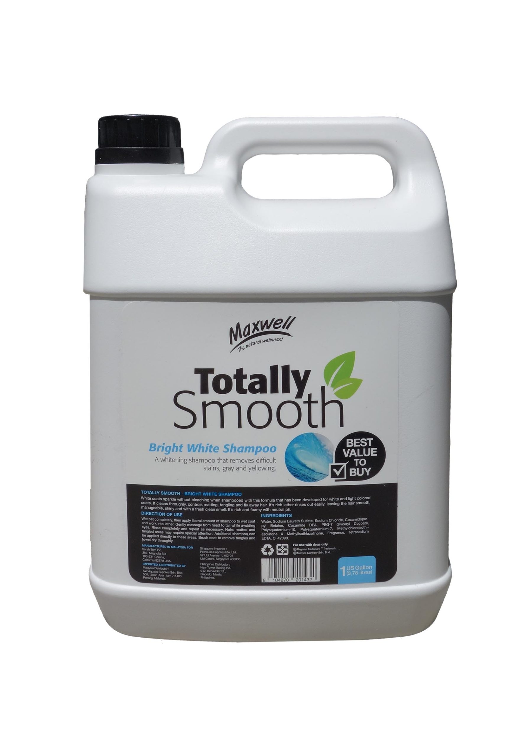 102 Maxwell Bright White Shampoo 4Litres 8104270201432