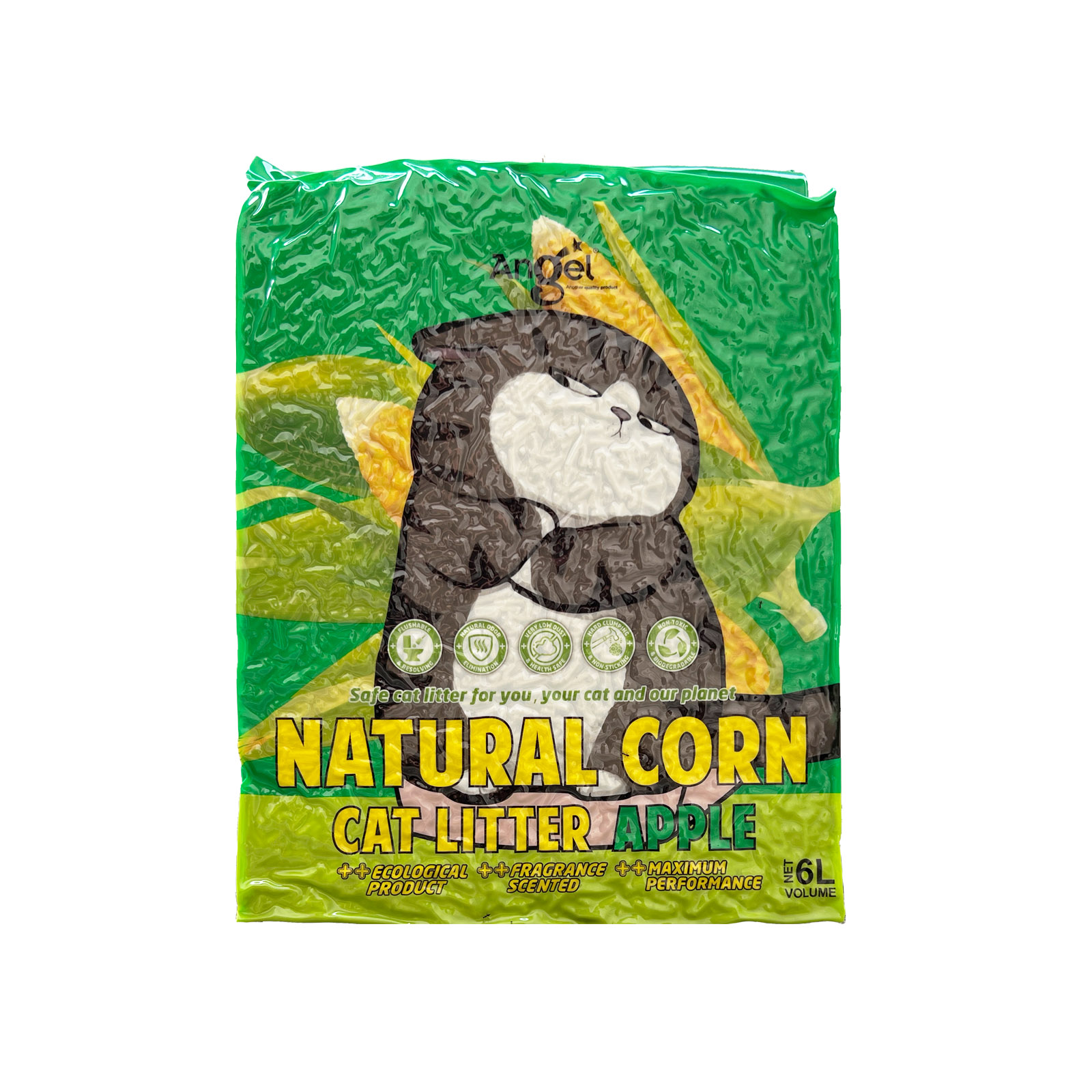 Angel Natural Corn Cat Litter Apple 6L 8886352103055 Front