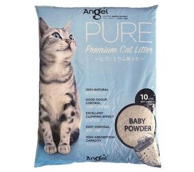 Angel Pure Premium Cat Litter Baby powder Scented 10L