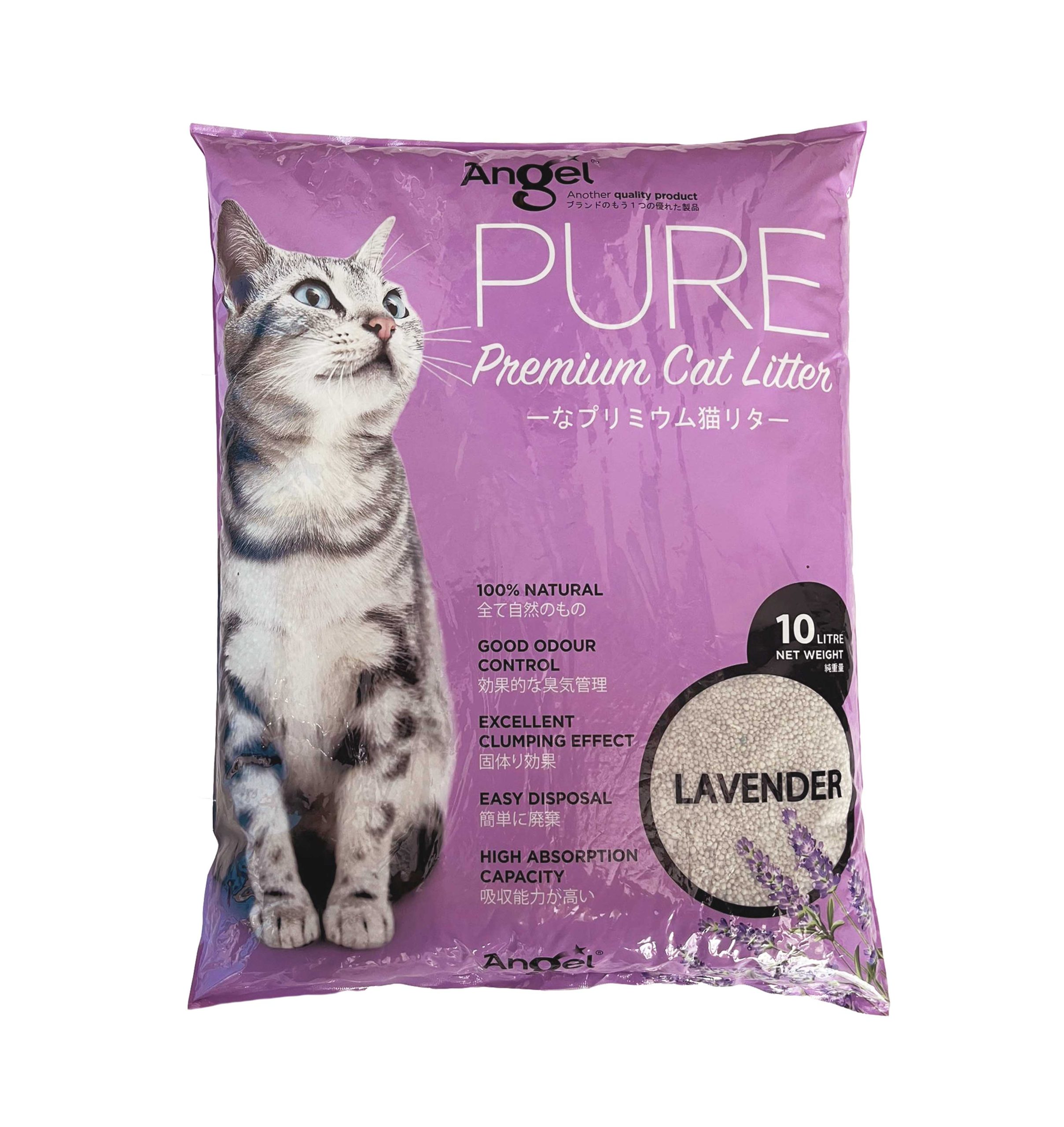 Angel PURE Premium Cat Litter 10L Lavender 2023 Front 8886352103161