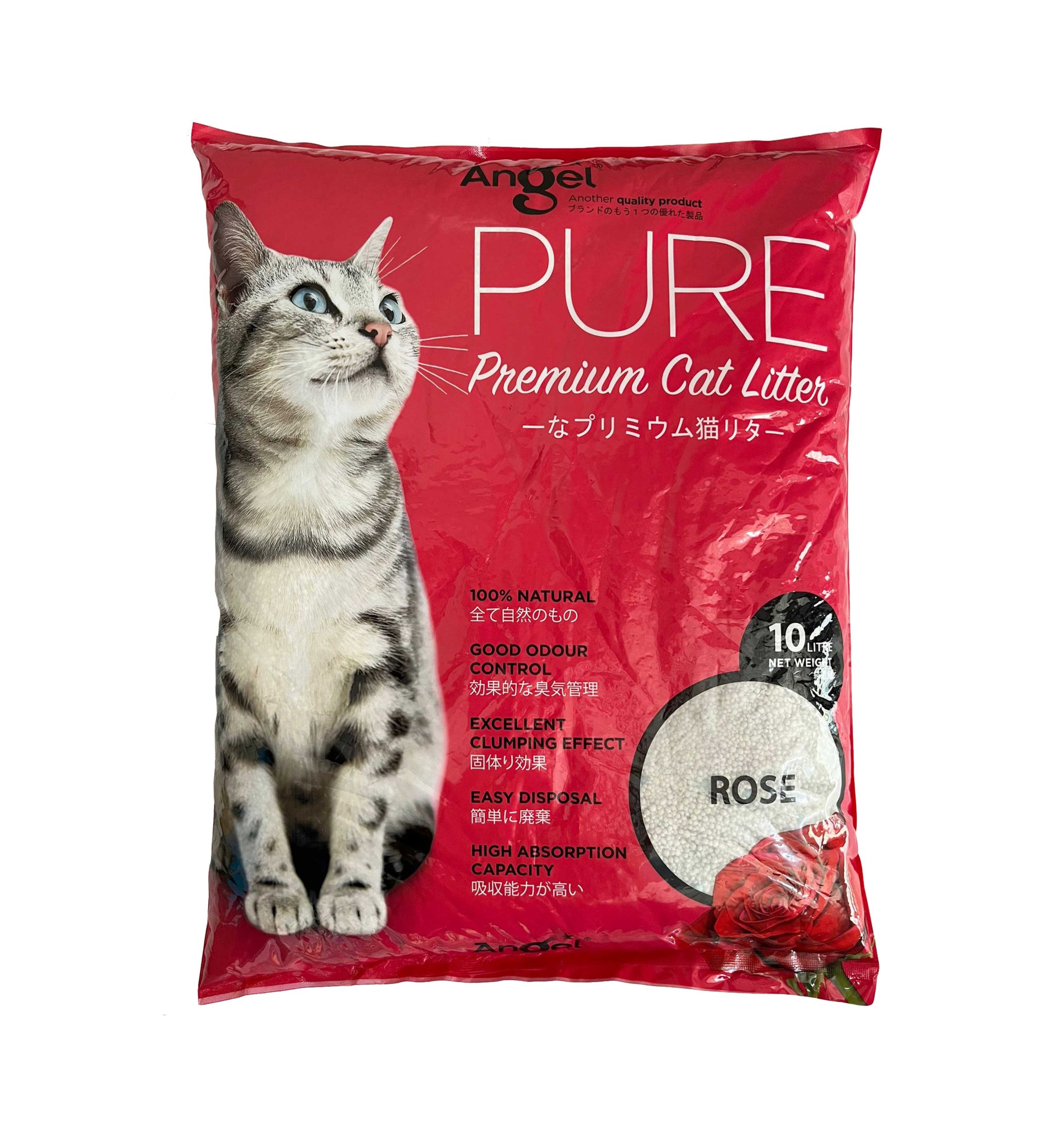 Angel PURE Premium Cat Litter 10L Rose 2023 Front 8886352103178