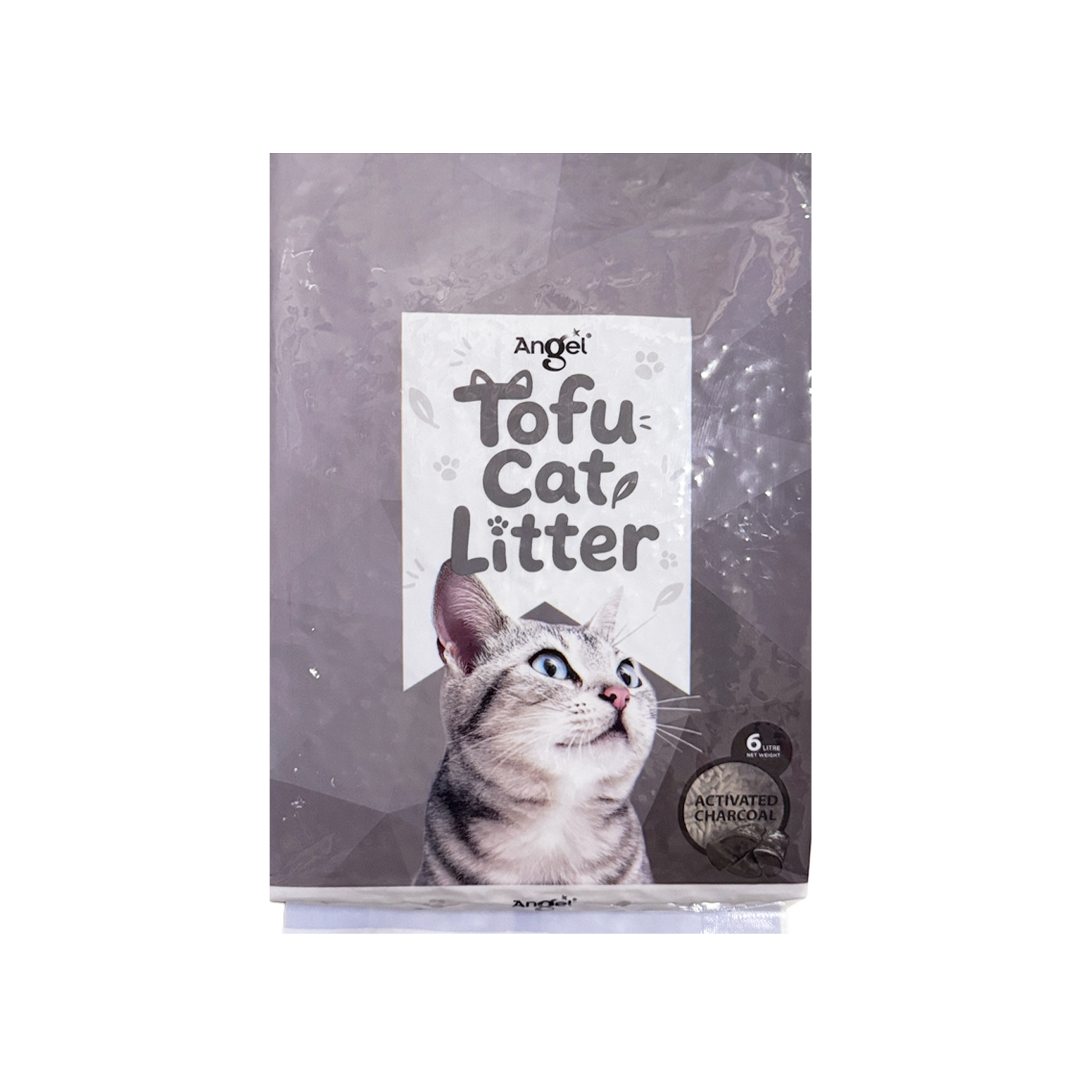 Angel Tofu Cat Litter Activated Charcoal 6L Front 8886352104014