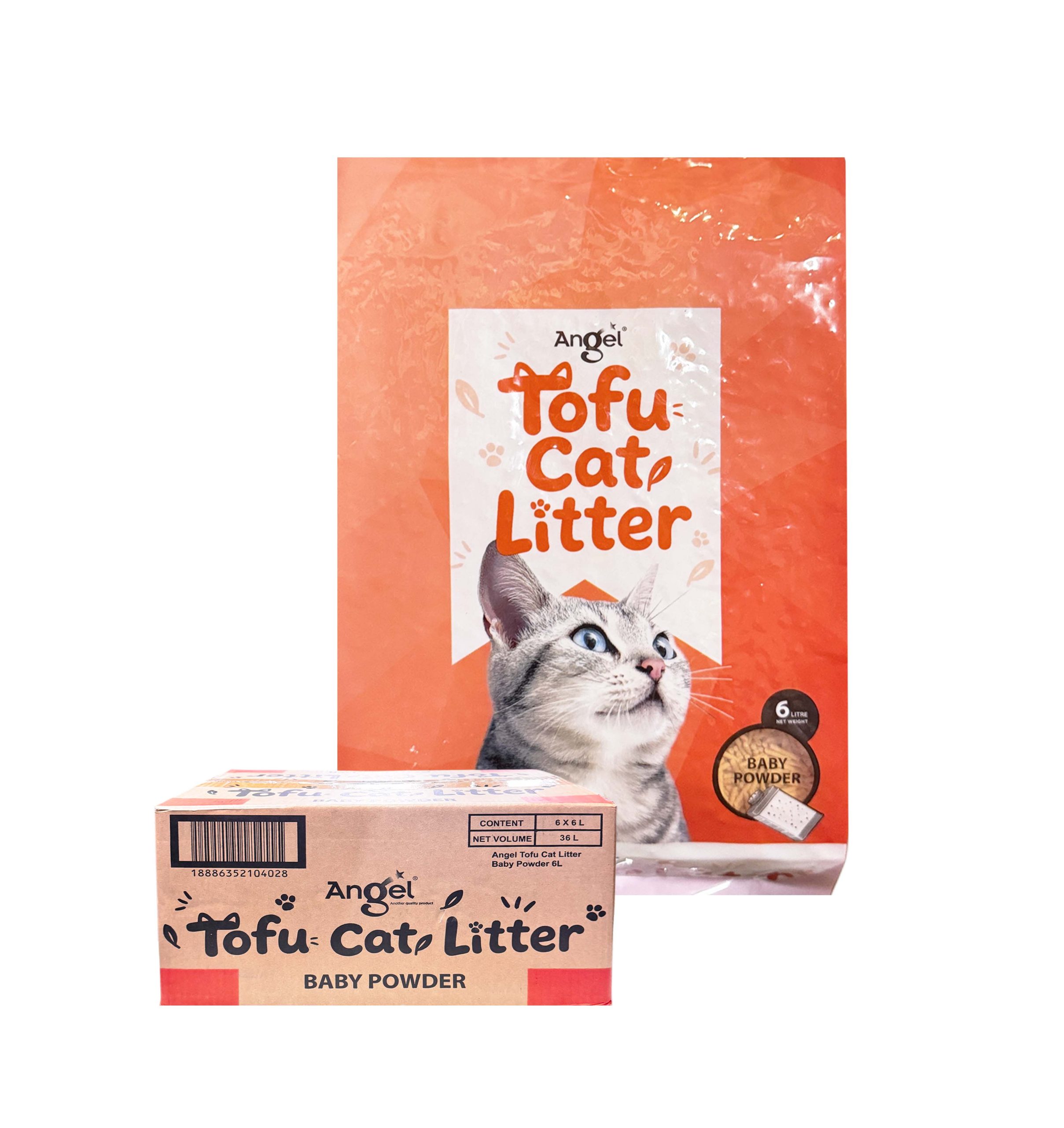 Angel Tofu Cat Litter Baby Powder 6L Ctn 18886352104028