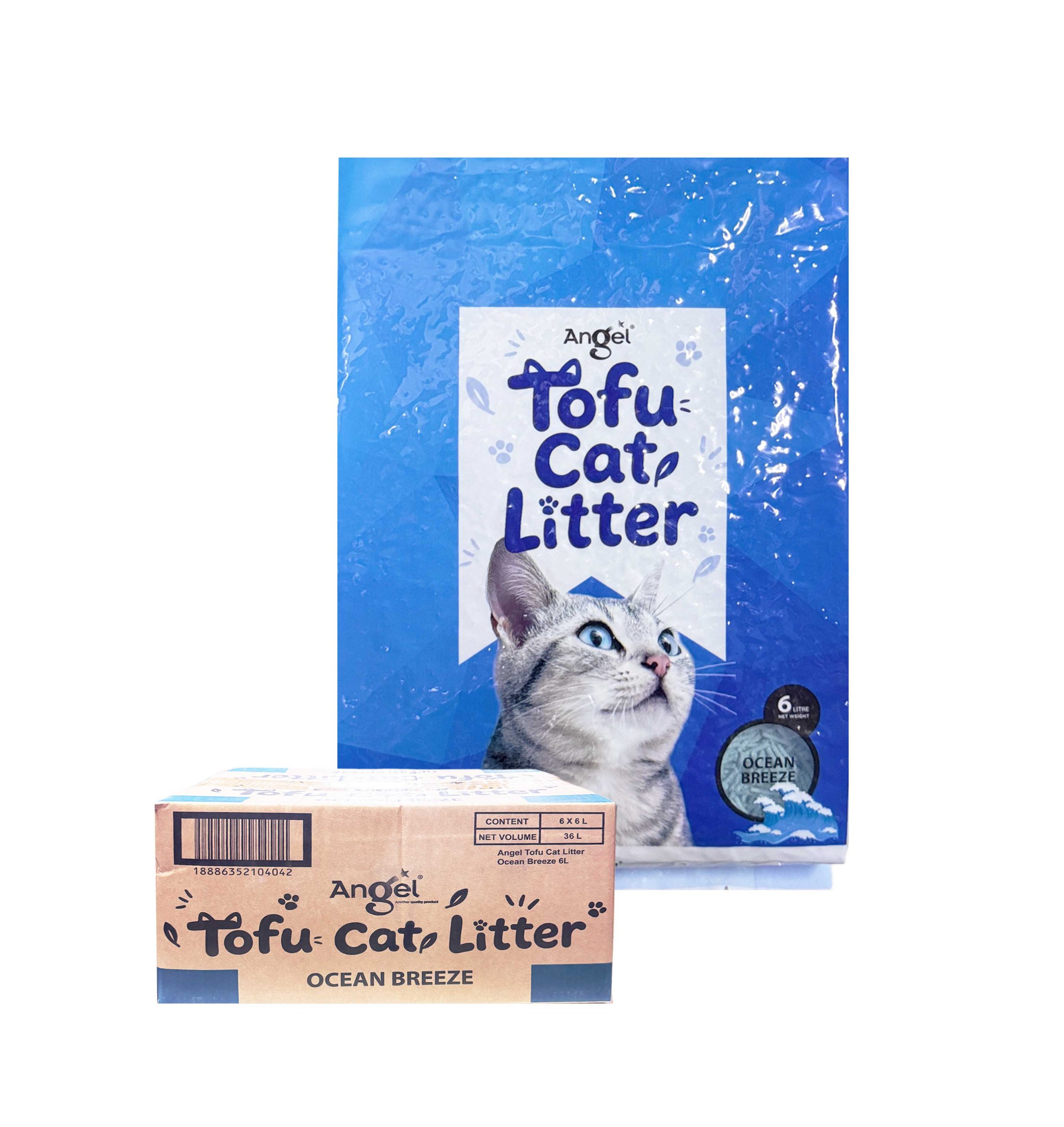 Angel Tofu Cat Litter Ocean Breeze 6L Ctn 18886352104042