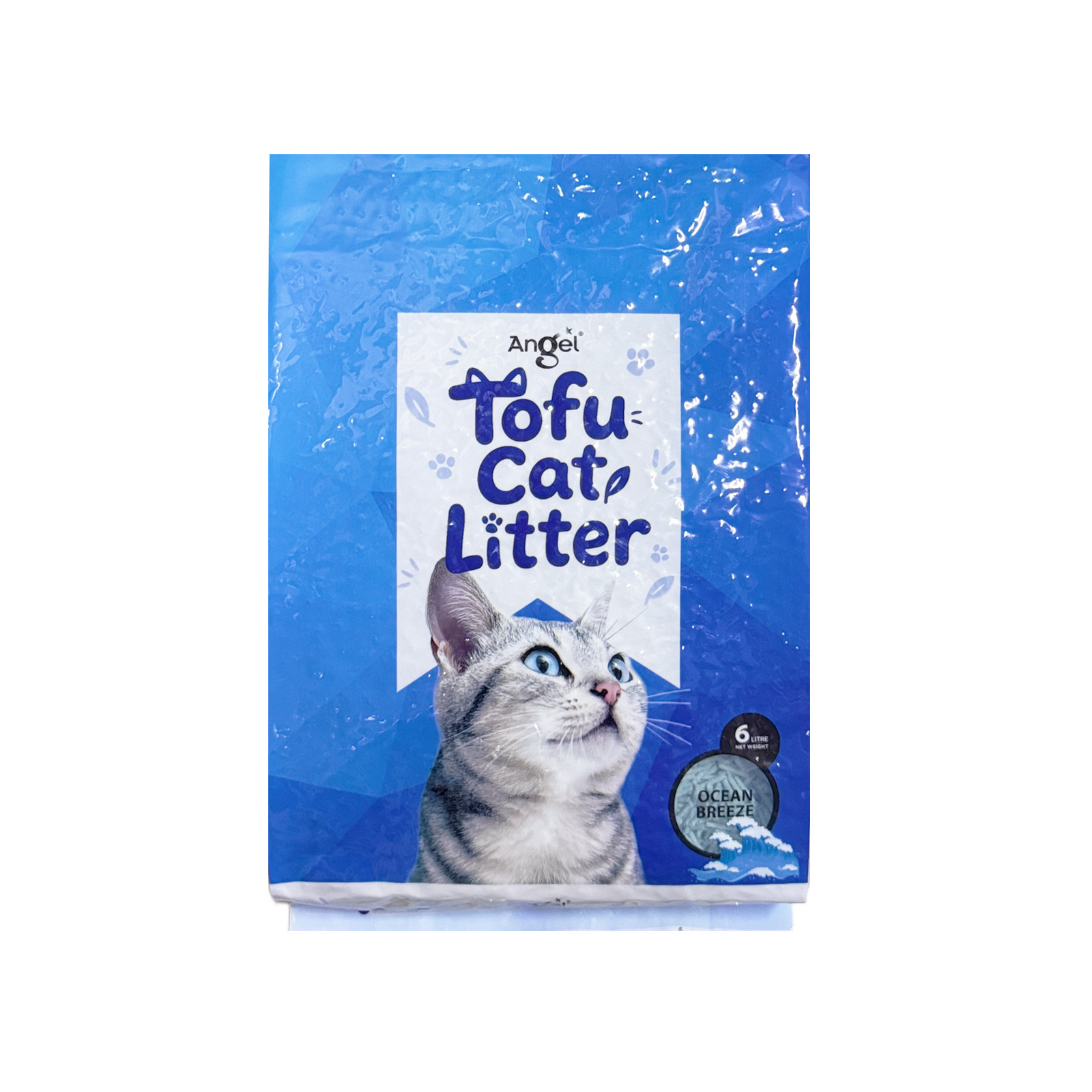 Angel Tofu Cat Litter Ocean Breeze 6L Front 8886352104045