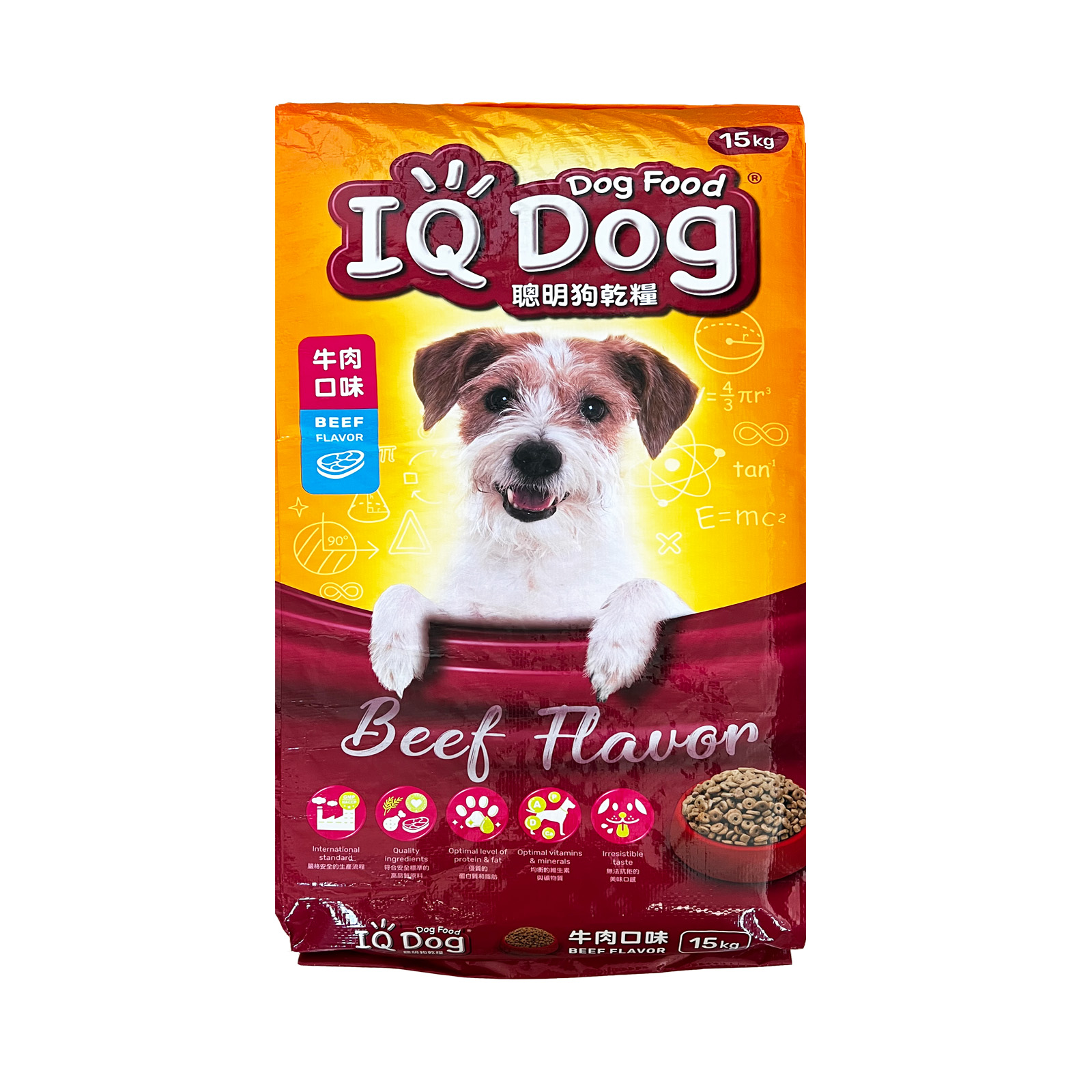 IQ Dog Beef 15kg Front 8850477371019