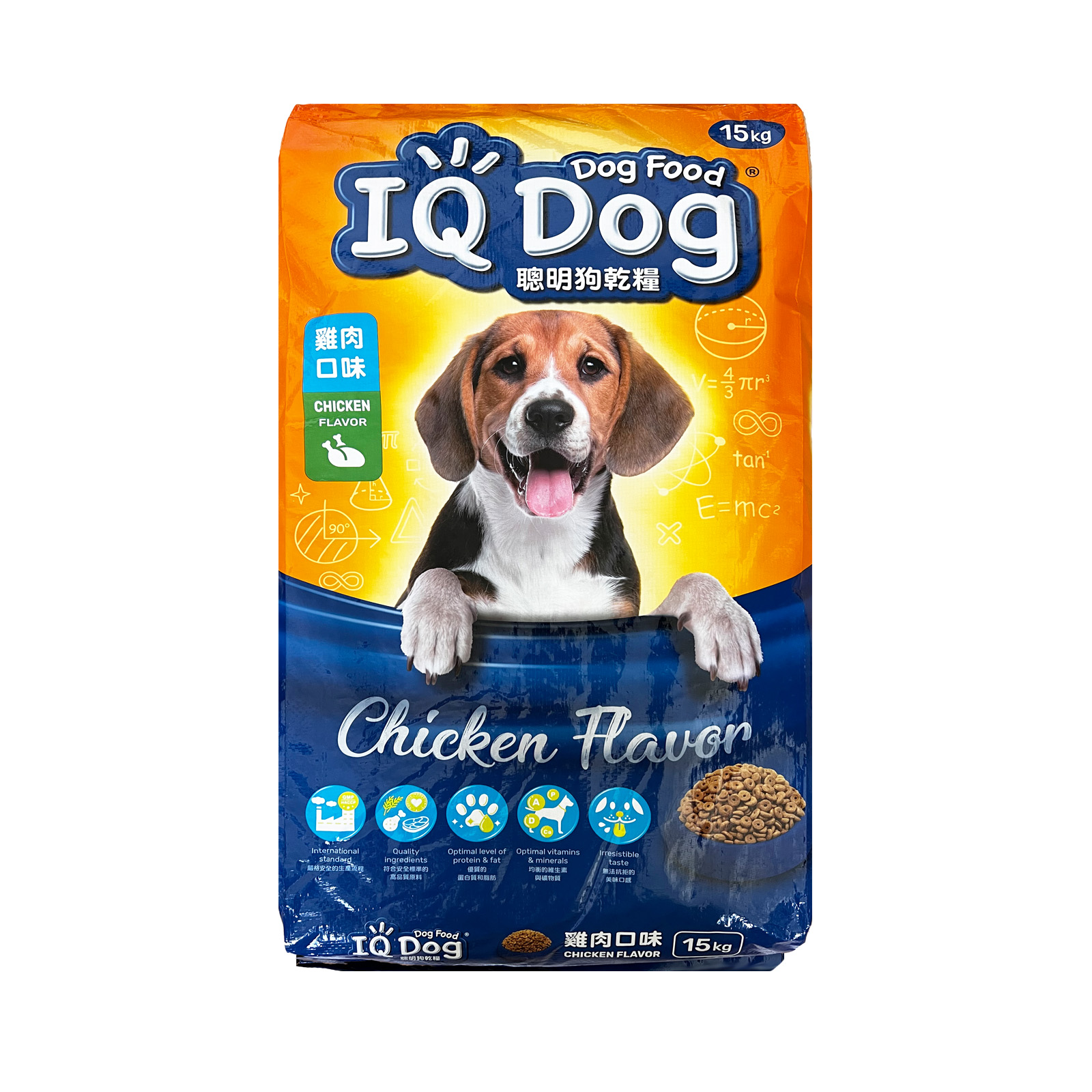 IQ Dog Chicken 15kg Front 8850477373150