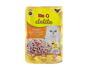 ME-O Delite Pouch Tuna with Shrimp in Gravy