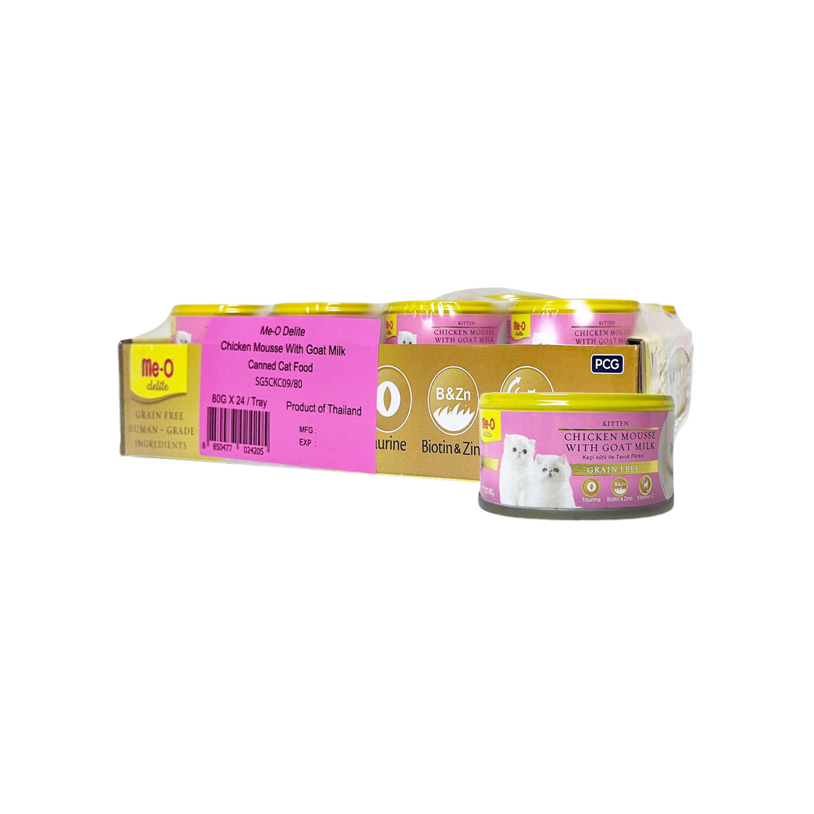 ME O Delite Kitten Chicken Mousse With Goat Milk 80g CTN 8850477024205