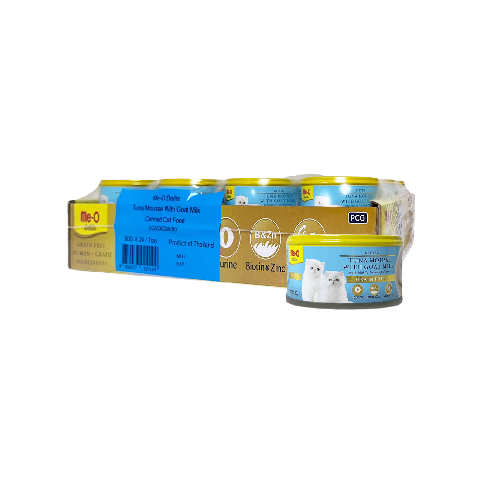 ME O Delite Kitten Tuna Mousse With Goat Milk 80g CTN 8850477024199