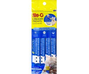 Me-O Creamy Treats Chicken and Liver with Goat Milk (15g x 4 Sachets)