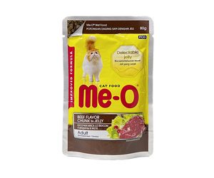 Me-O Pouch Adult Beef Chunk in Jelly 80g