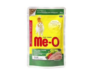 Me-O Pouch Adult Chicken Chunk in Gravy 80g