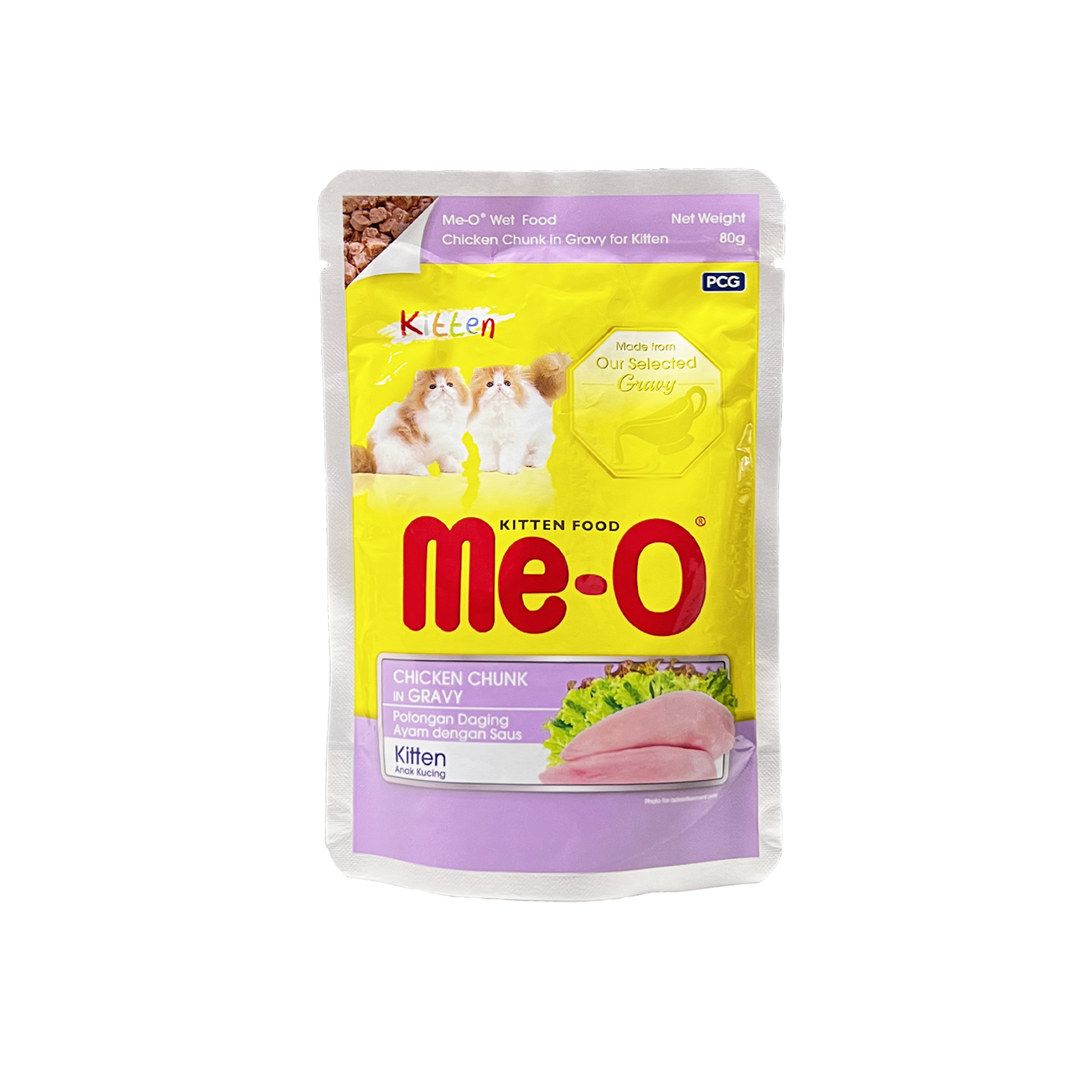 Me O Pouch Kitten Chicken Chunk In Gravy 80g Front 8850477028562