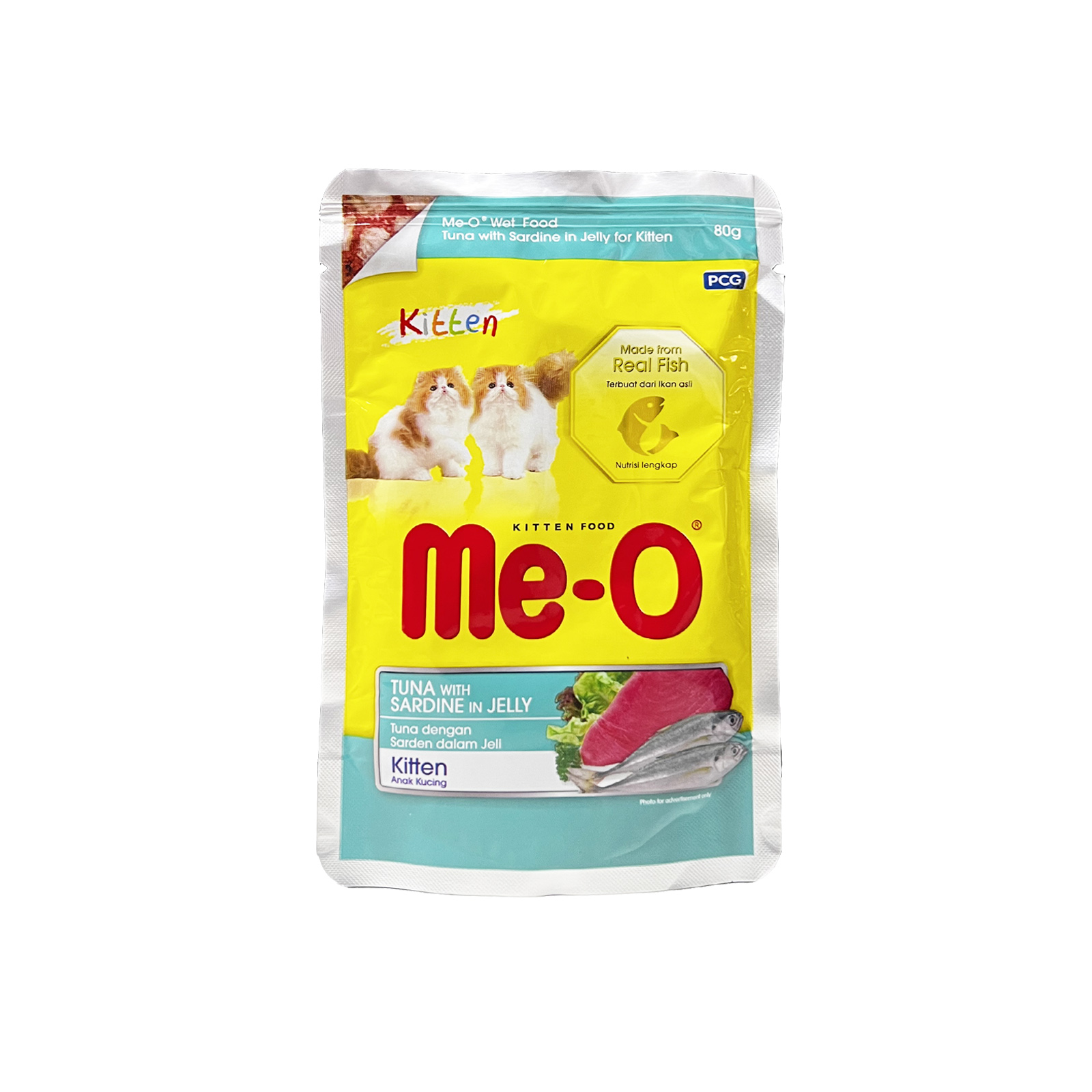 Me O Pouch Kitten Tuna With Sardine In Jelly 80g Front 8850477017221