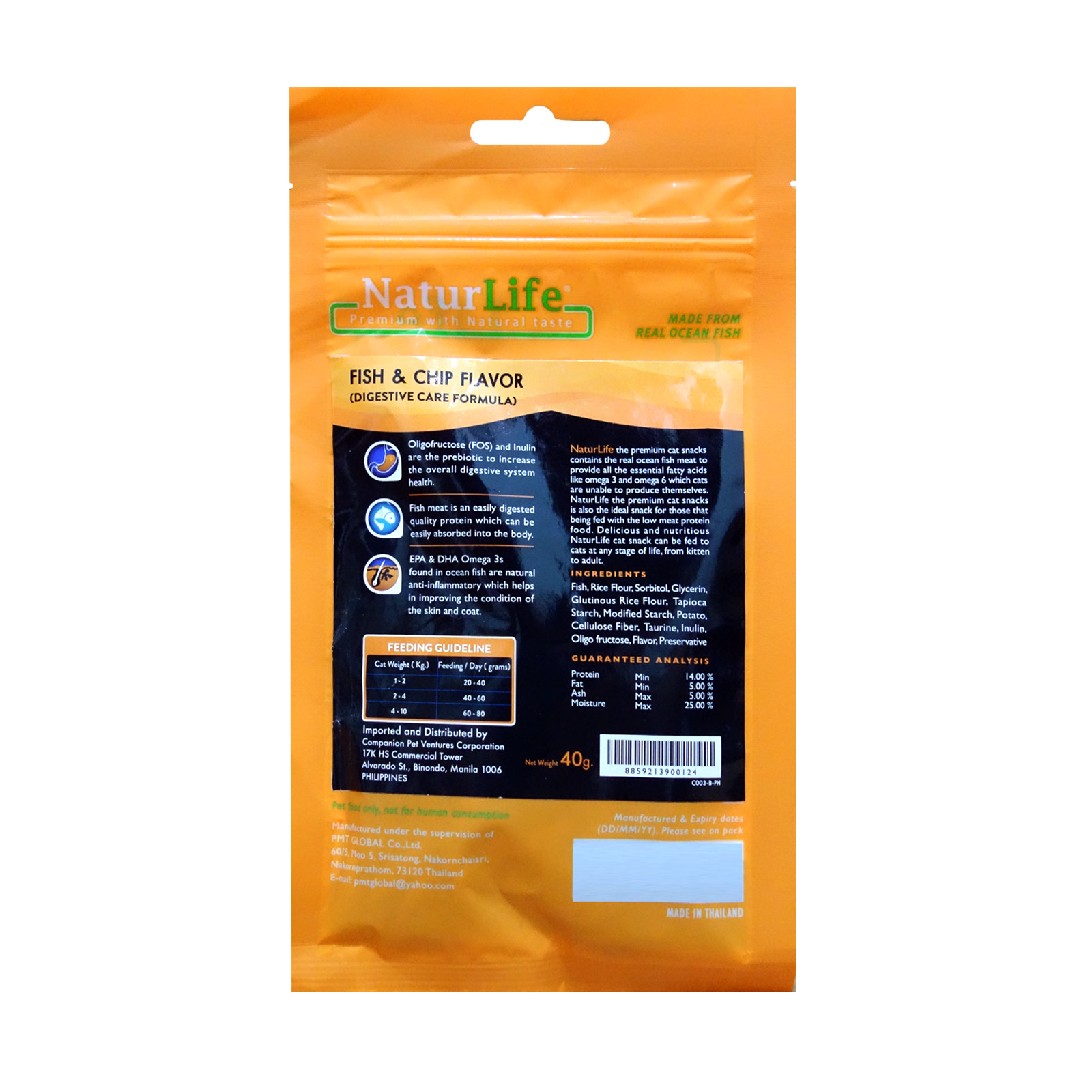 NaturLife Fish & Chip Cat Snack 8859213900124 Back